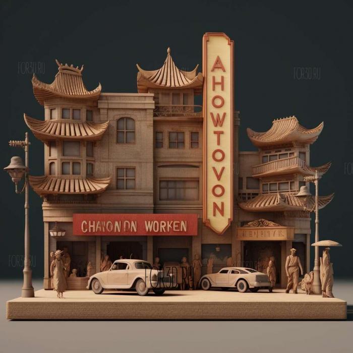 Chinatown movie 3 stl model for CNC
